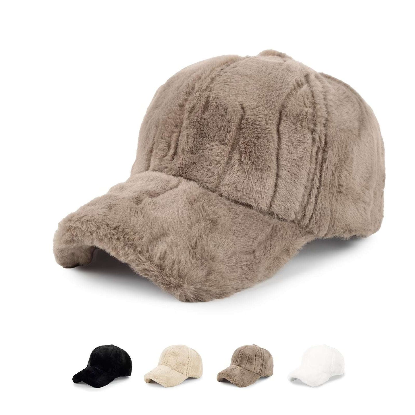 Cappellino da baseball in ecopelliccia