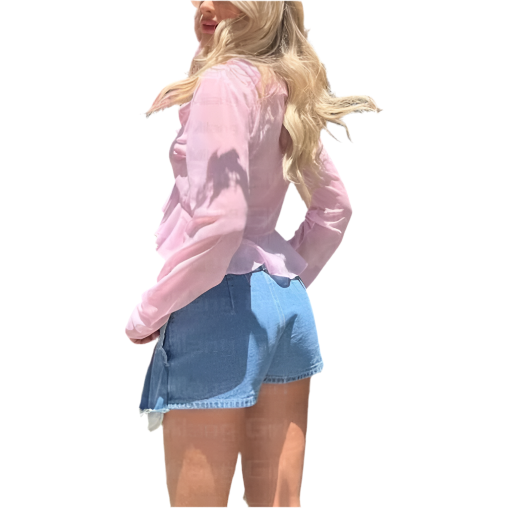 Top Romantico in Chiffon Rosa