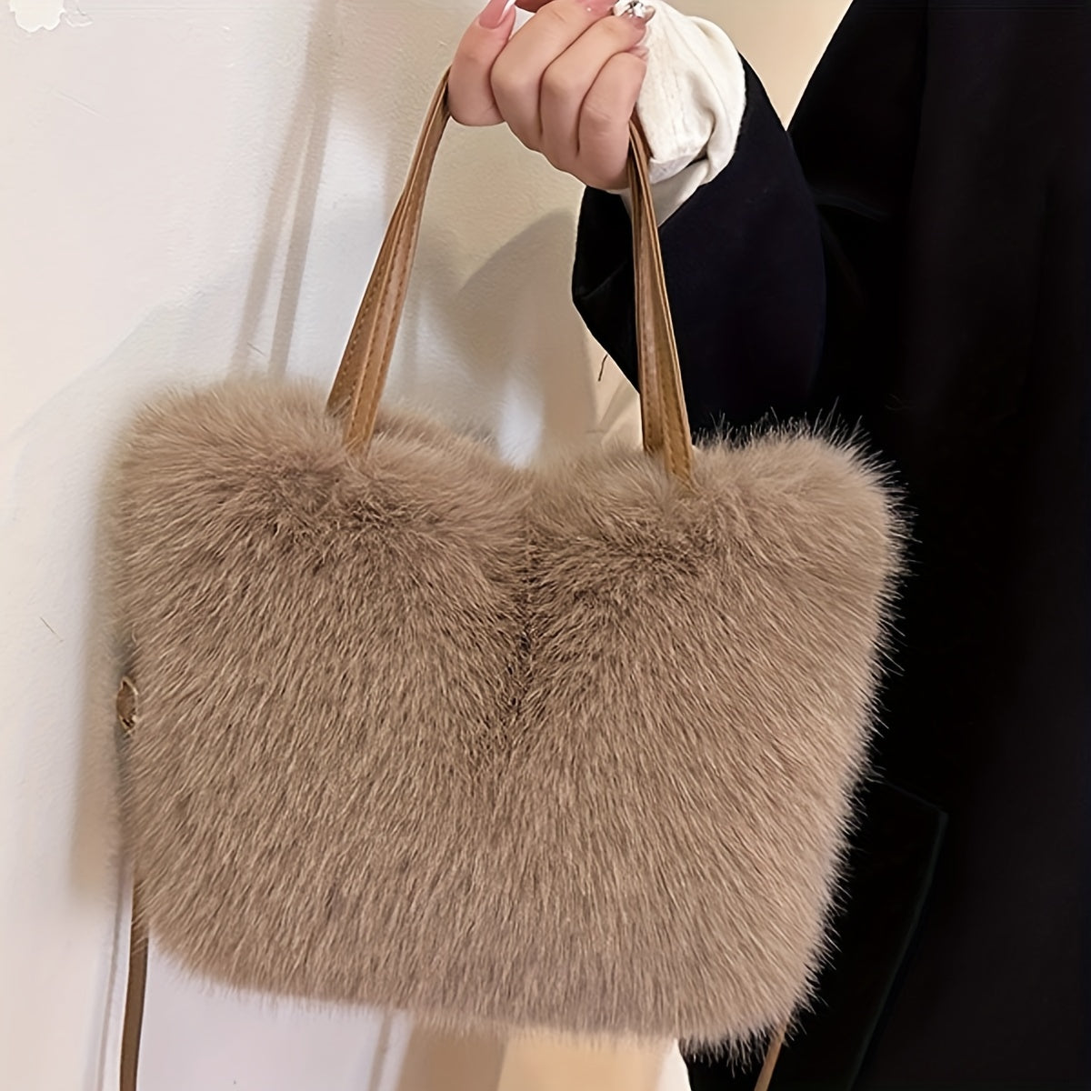 Borsa shopper donna in ecopelliccia