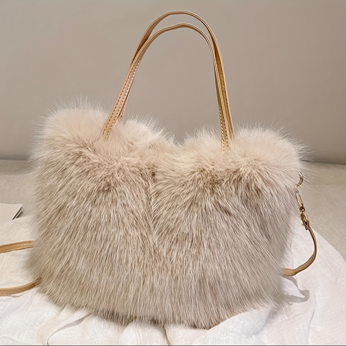 Borsa shopper donna in ecopelliccia