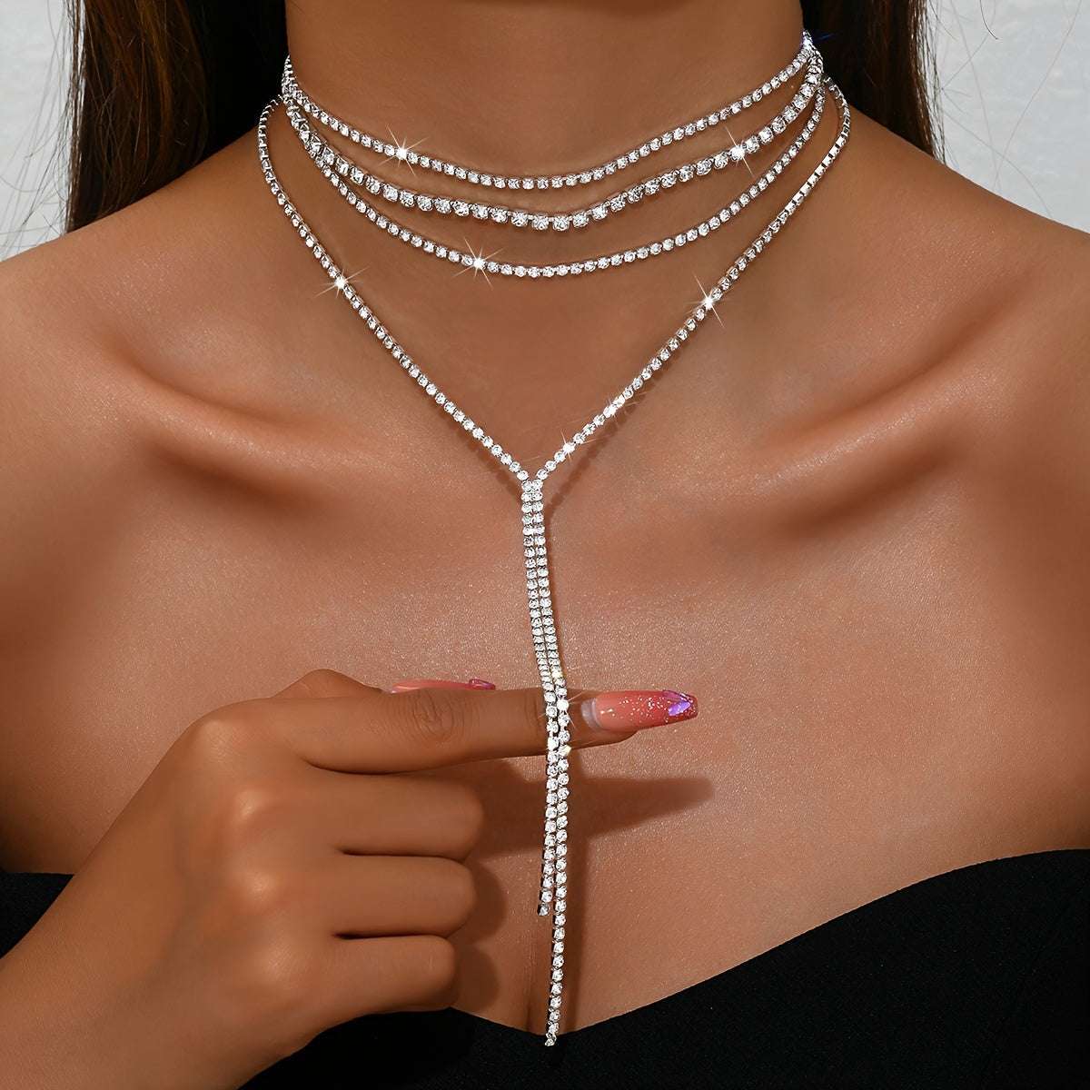 Collana multilayer con design elegante