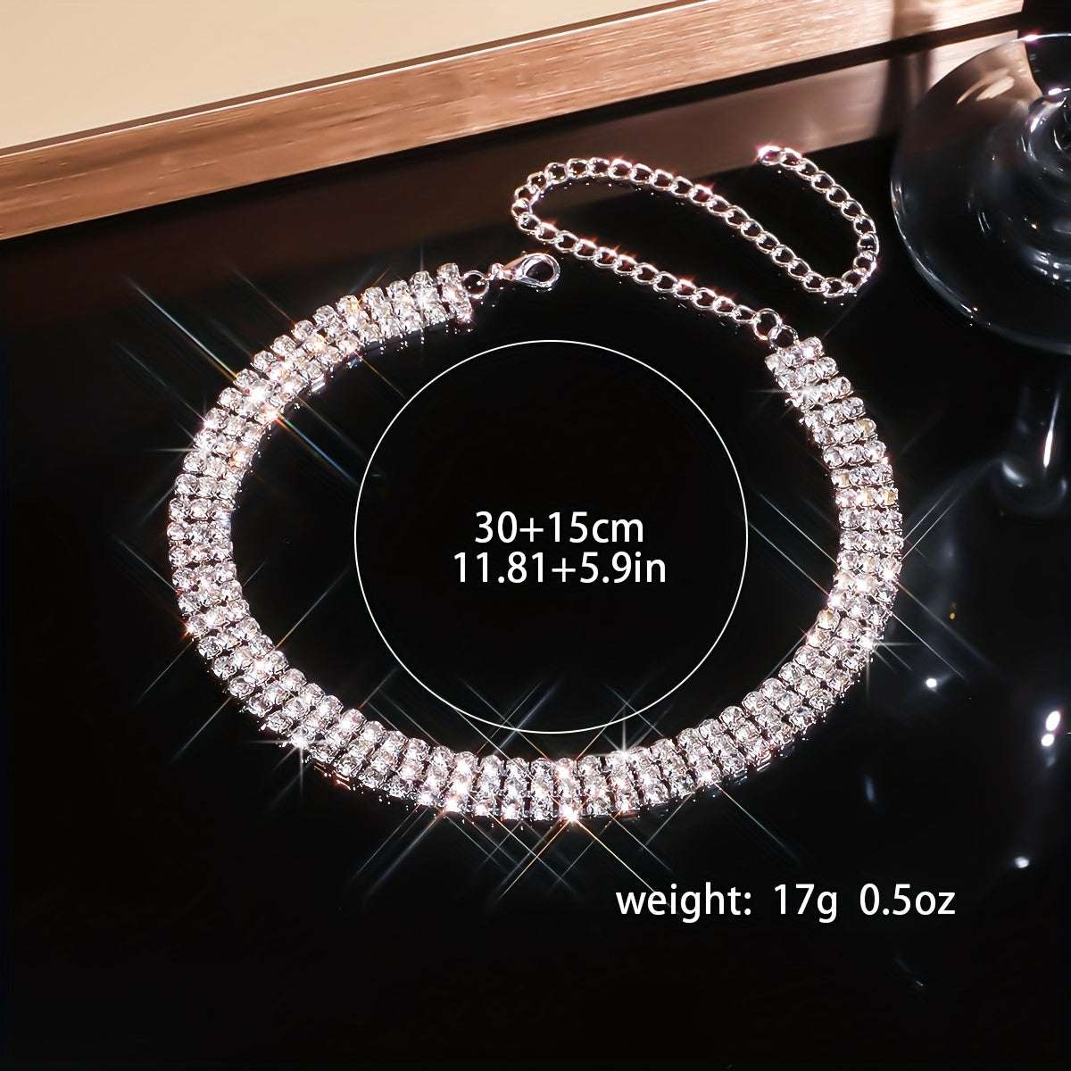 Choker con cristalli luminosi