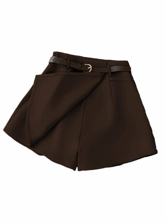 Shorts a portafoglio con cintura elegante