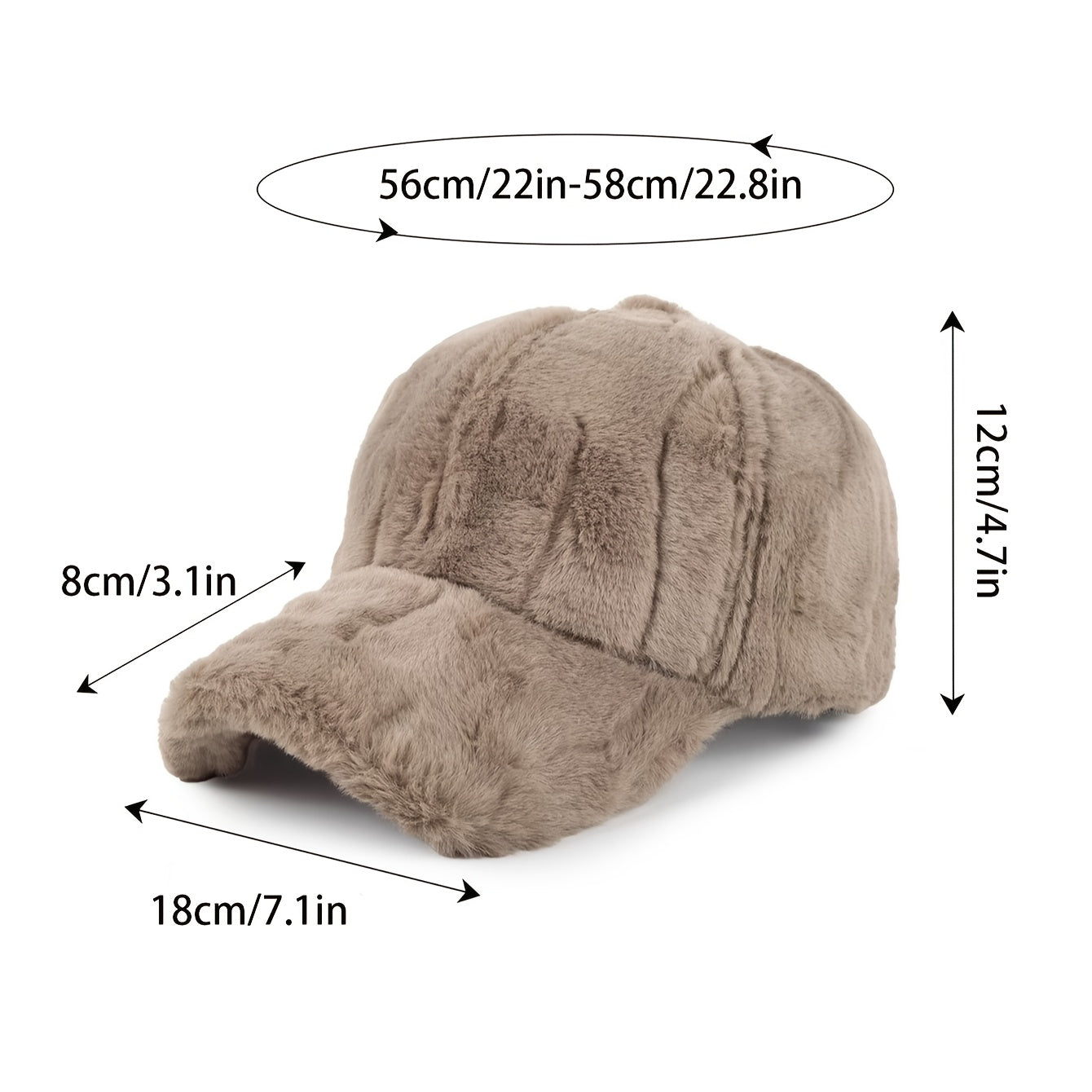 Cappellino da baseball in ecopelliccia