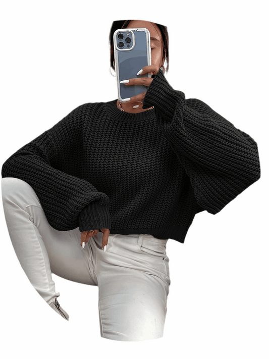 Maglione a maglia oversize con maniche lunghe