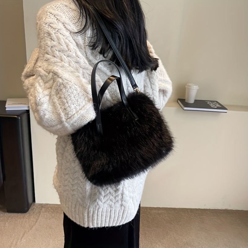 Borsa shopper donna in ecopelliccia