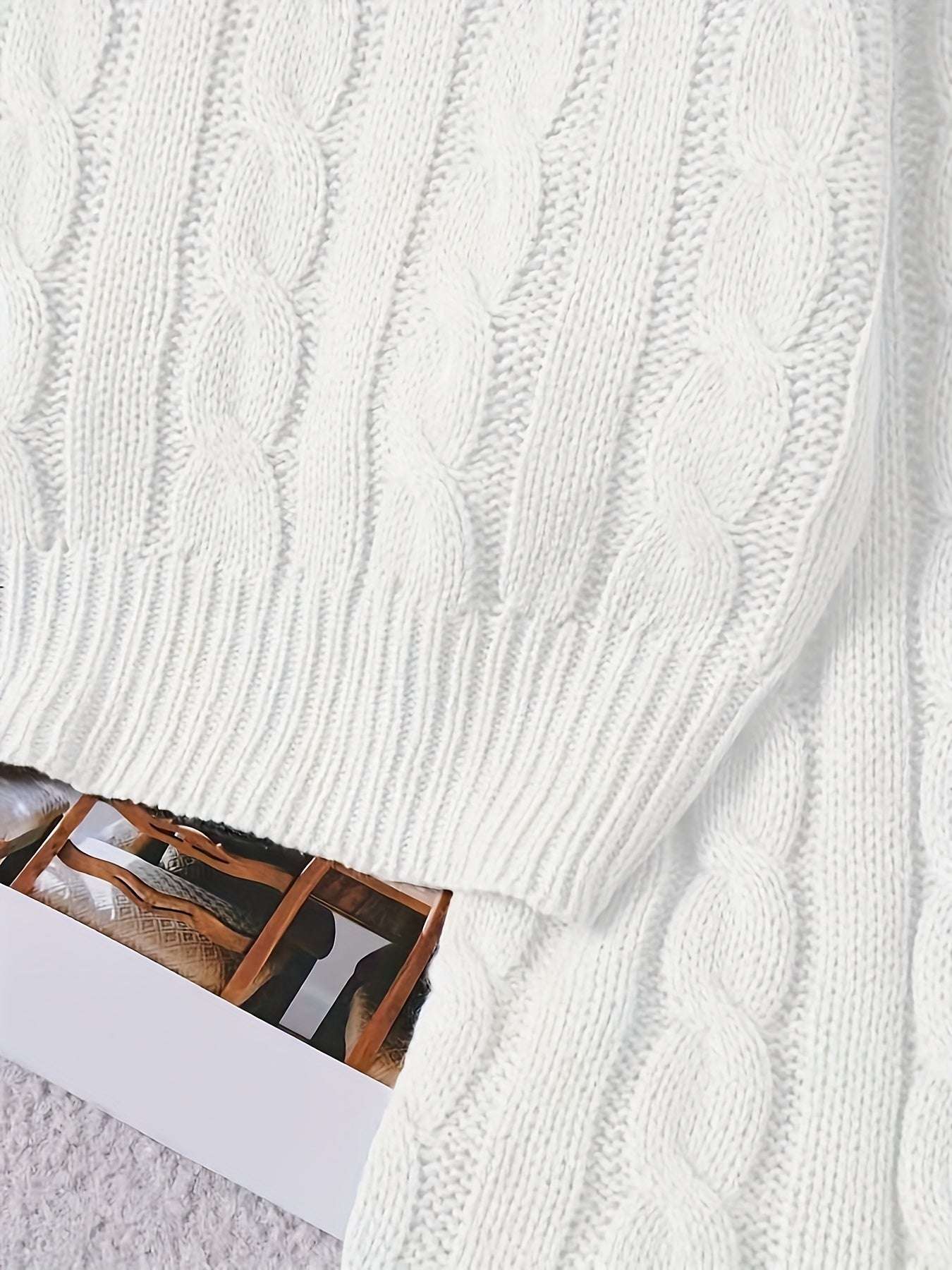 Maglione corto a trecce – Donna