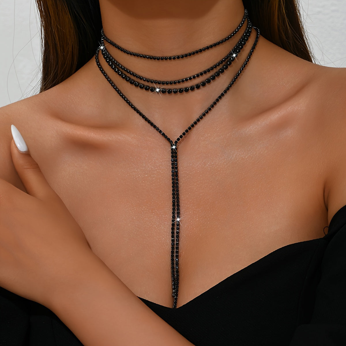 Collana multilayer con design elegante