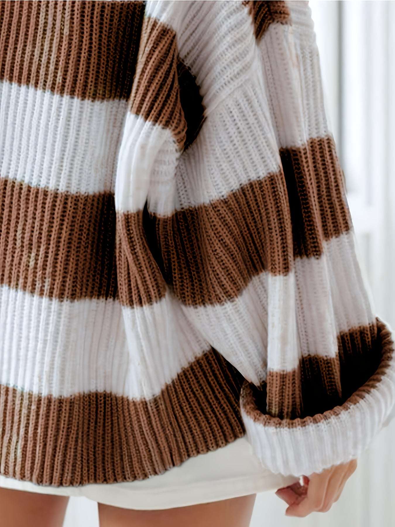 Maglione oversize a righe in maglia morbida