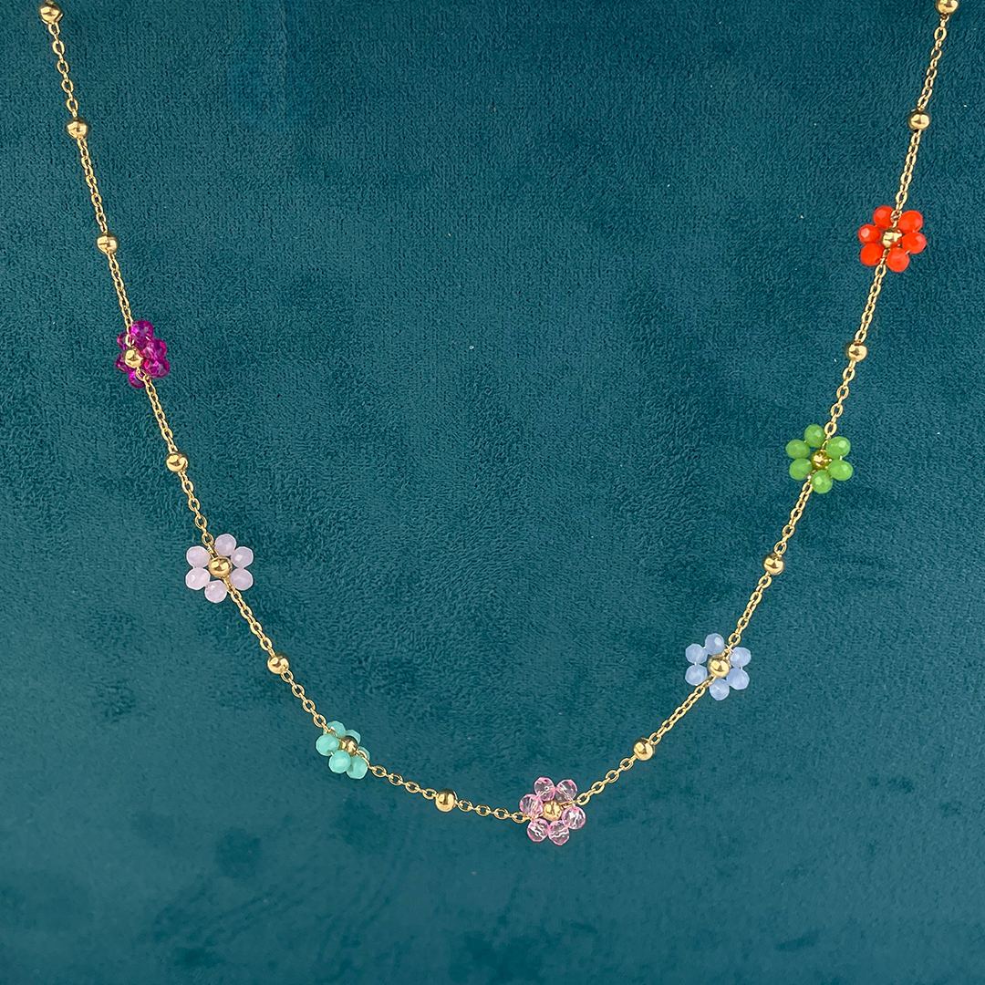 Beaded Flower Necklace